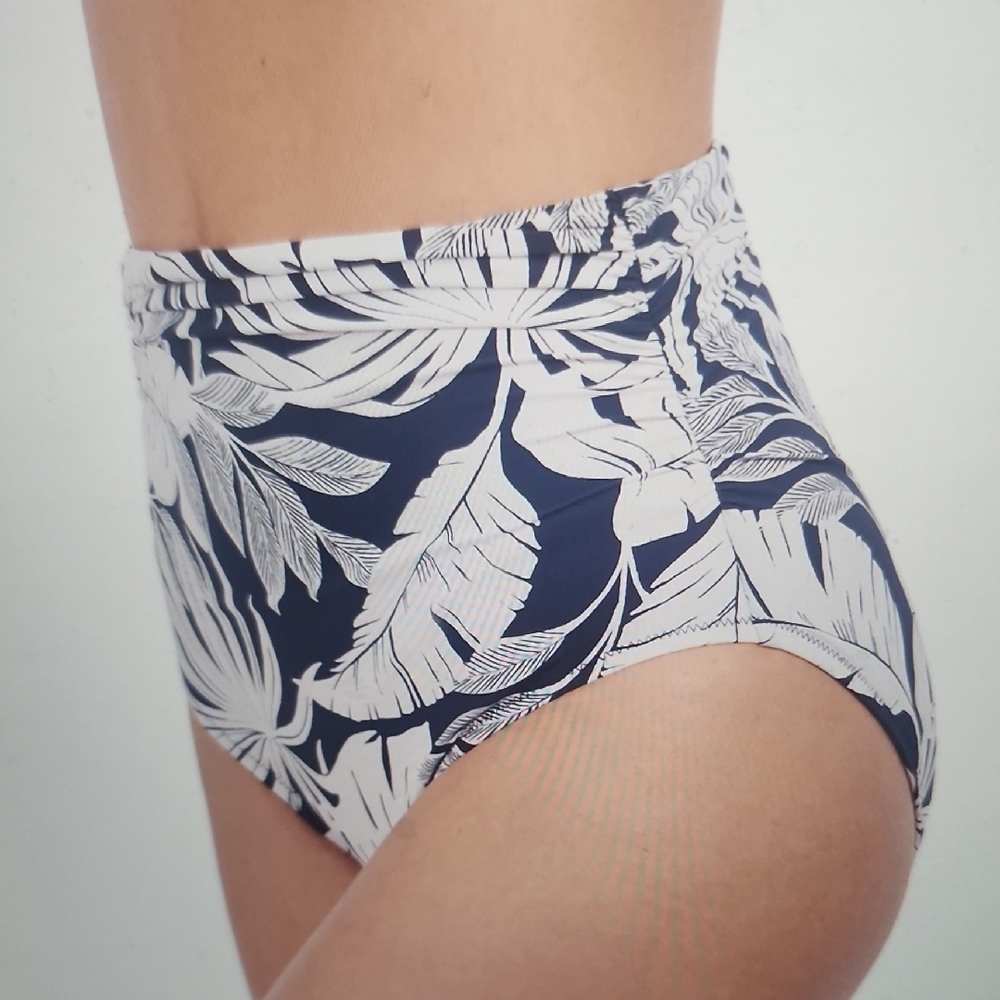 Gottex Malaya Shirred High Waist Bikini Bottoms Size 8
